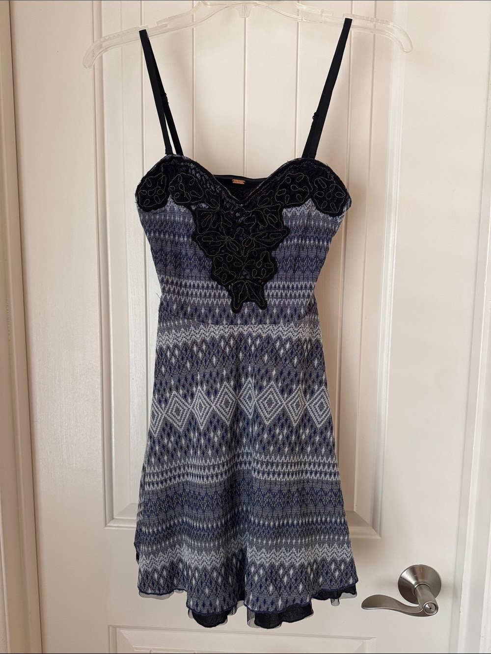 Free People ‘Twinkle Twirl’ Strap Lace appliqué dress